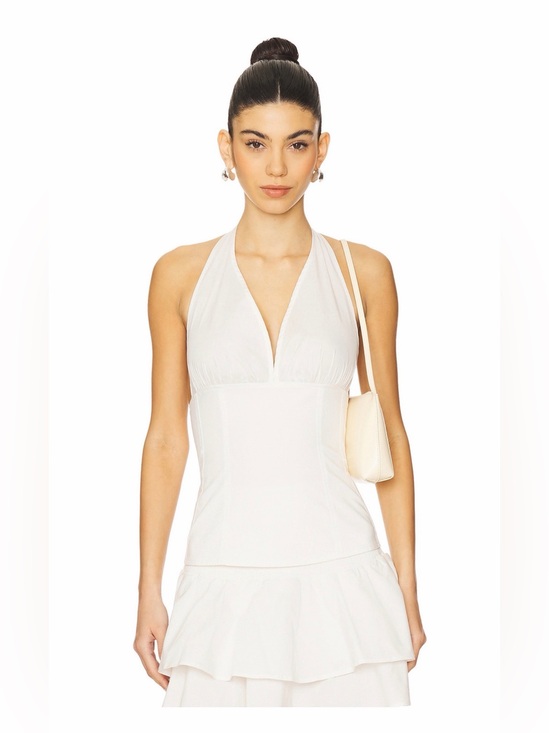 WeWoreWhat Tops - WeWoreWhat White Halter Neck Corset Top *LIKE NEW